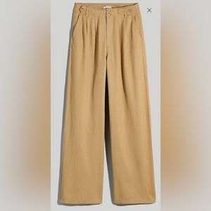 Madewell Harlow Wide Leg Trouser | size 12 | EUC | tan | viral on Tiktok!